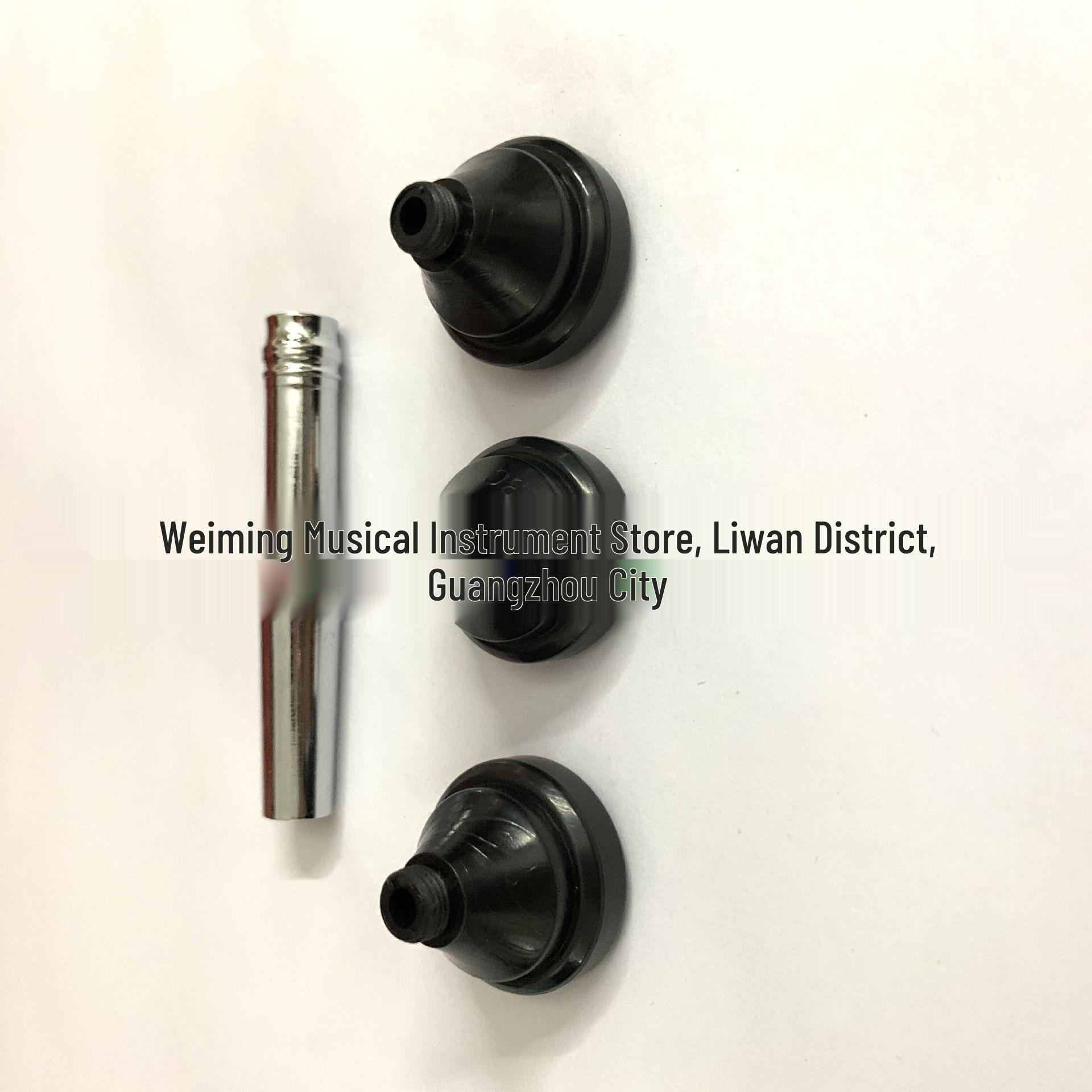 

Set of 3 Small Bore Mouthpieces for Wind Instruments: 3C, 5C, 7C - Silver 3/5/7C Set with Case (Black) чорний