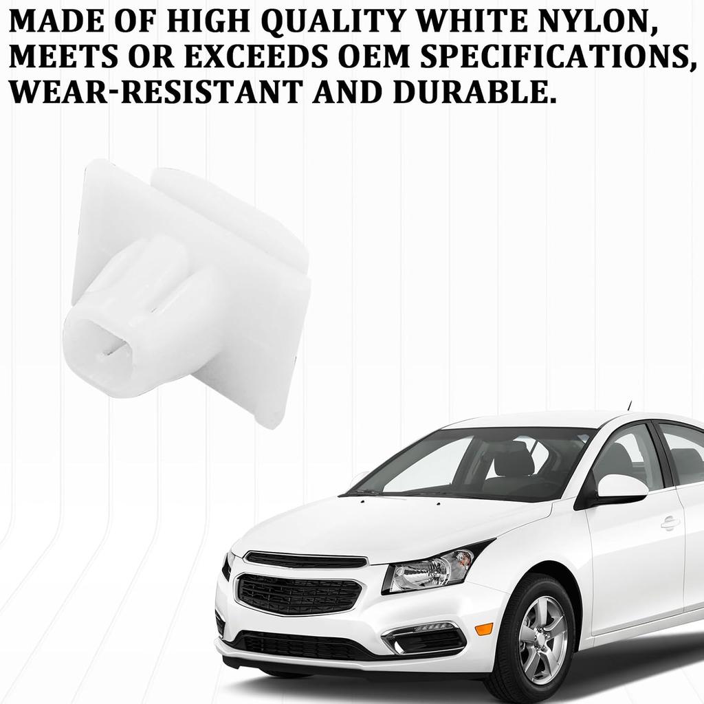 20 PCS Car Lower Outer Door Weatherstrip Clip, White Skirt Panel Fixing Trim Clips for Honda CR-V Model, Door Window Molding Clip Fastener