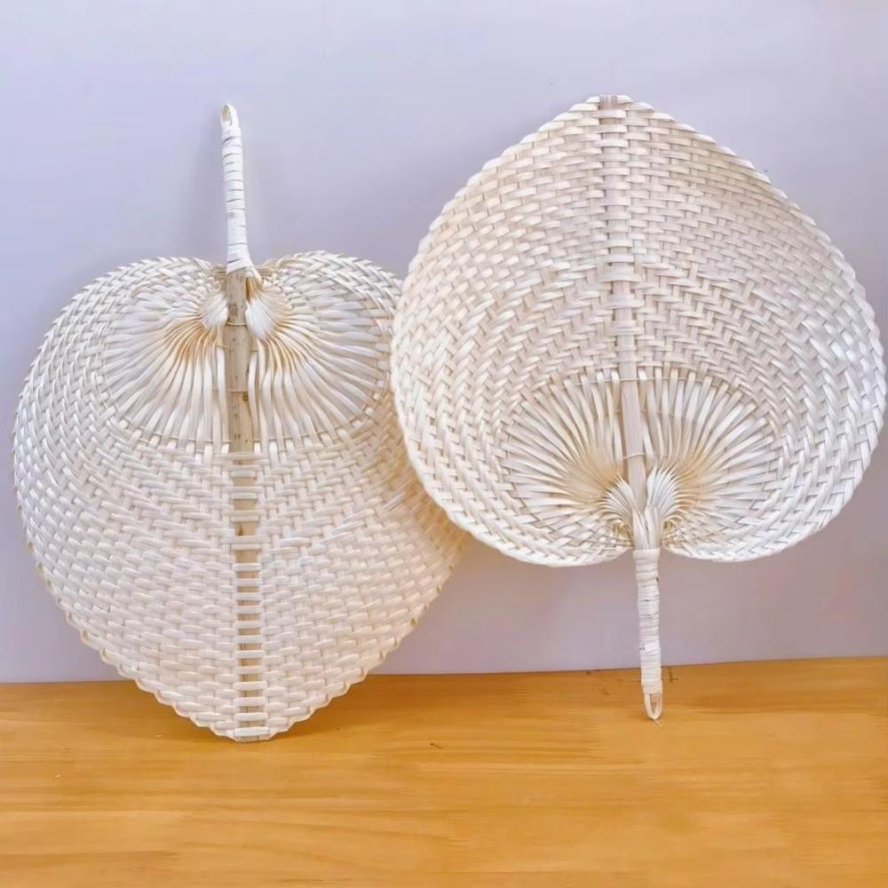 Lightweight Bamboo Fan Hand Weaving Summer Cooling Fan Guest Favors Palm Leaf Fan Summer Accessory