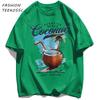 Pardise Beach Cocount Vacation Relax T Shirt Man AllNatch Basics TShirt Fashion Cotton Sportswear Unisex Summer Loose Clothing