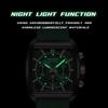 Watch for Men Business Wristwatch Rectangle Quartz Watches Waterproof Luminous Silicone Casual Clock Reloj Hombre