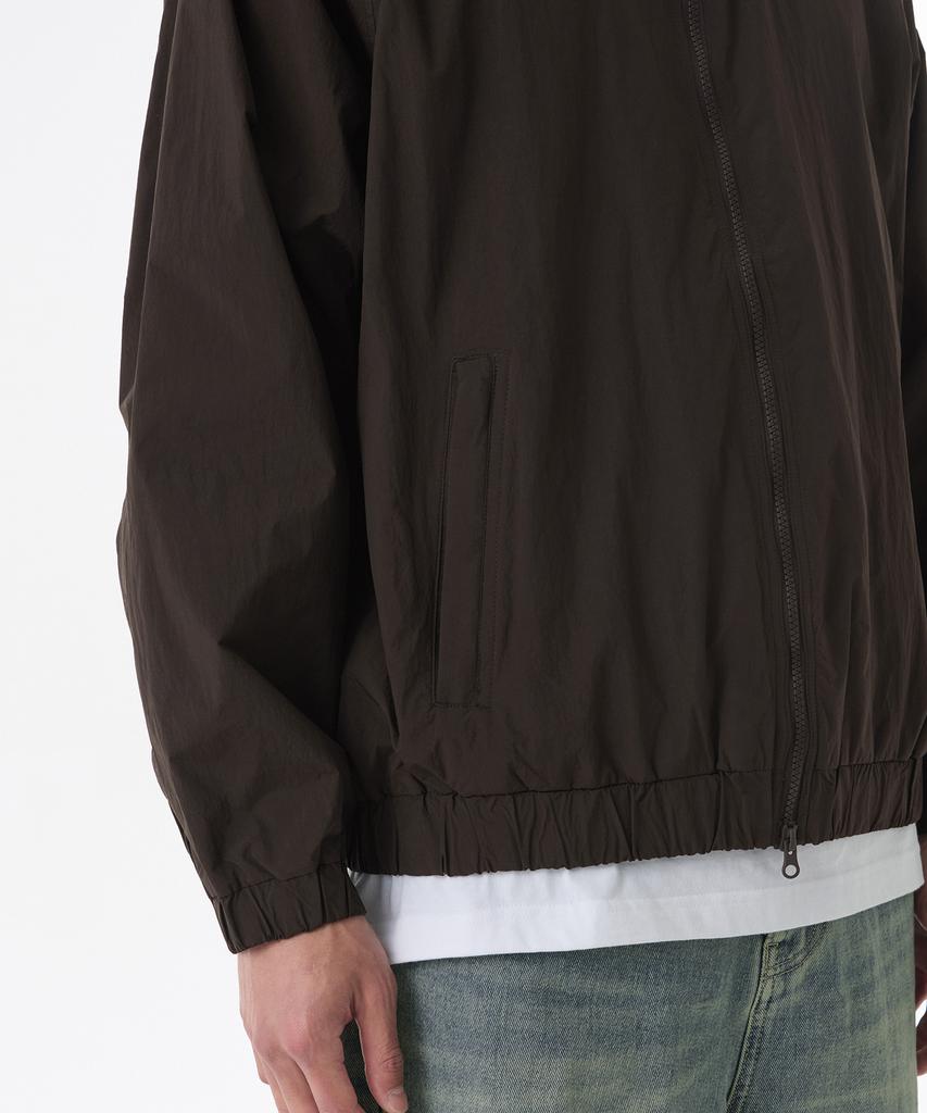 Musinsa Standard Oversized High-Neck Windbreaker Jacket [Dark Brown]