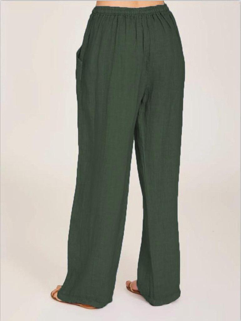 2025 Women's Plus Size Loose Cotton & Linen Casual Long Pants