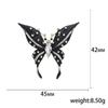 Blucome Charming Black Butterfly Brooches for Women Unisex Enamel Flying Insects Party Office Fashion Pin Gifts