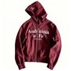Jennie 2026 Blue Zipper Hoodie: European & American Fashion, Winter Loose Fit Unisex Jacket