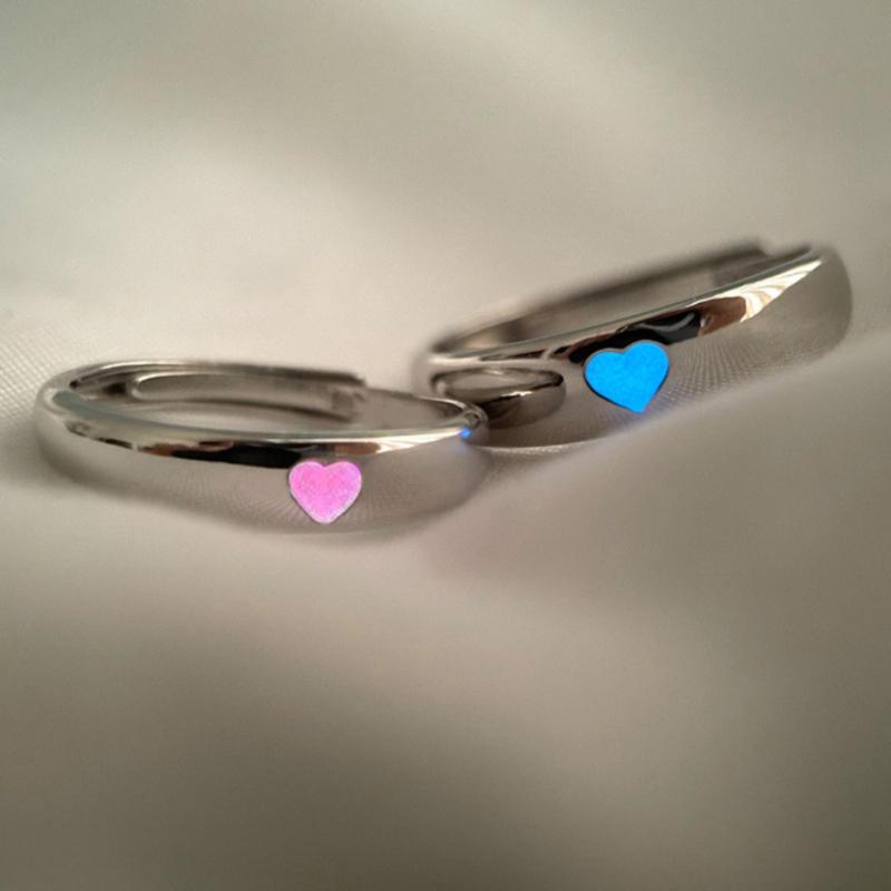 New Simple Couple Rings Silver Color Sun Moon Adjustable Open Ring For Women Men Wedding Fashion Jewelry Gifts