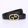 Double G Belt Leather Women'S Personality Belt Women'S Premium Alloy Business Belt