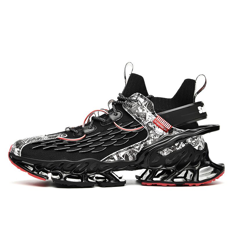 Men's Tech-Inspired Shock-Absorbing Razor Sneakers
