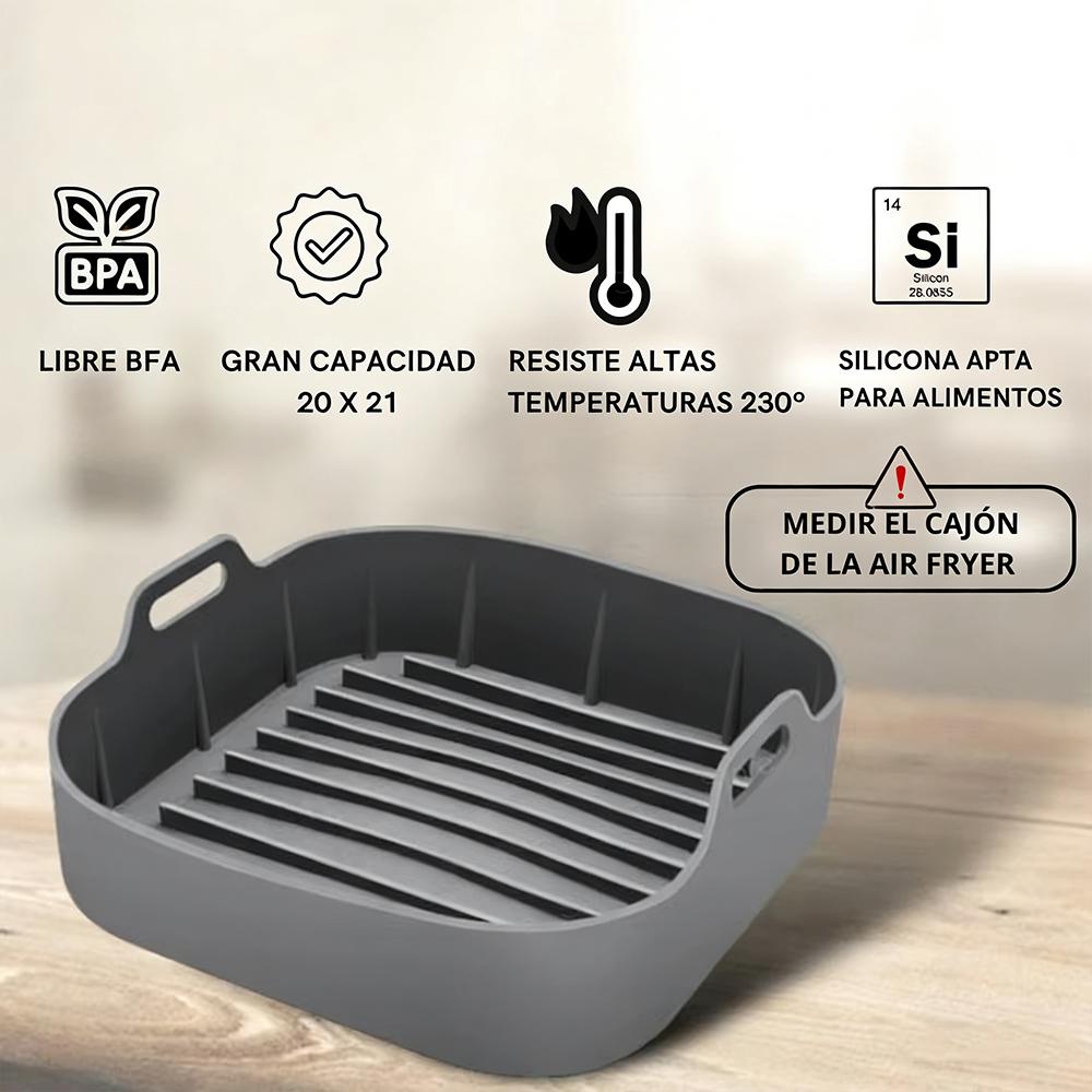 Air Fryer Silicone Pot Thick Reusable Silicone Basket Non-Stick Reusable Baking Accessory for Airfryers Accessories Air Fryer