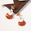 Skull Pumpkin Ear Studs Trick Spider Dangle Earrings Aesthetic Halloween Earrings  Party