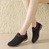 Women's Shoes Spring and Autumn Middle-aged and Old Pedal Flat-bottomed Fly-woven Breathable Child Casual Versatile Lazy Shoes