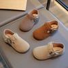 New Fashion Boys Girls Moccasins Hook&loop Non-slip Elegant Kids Flat Shoes Soft Sole Children Leather Shoes Retro Sweet