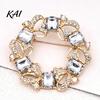 Bag Decoration Pin Women Rhinestone Hollow Wreath Brooch, Dainty Decorative Badge Daily Wear Jewelry Pin, Sweater Cardigan Coat Dress Accessories