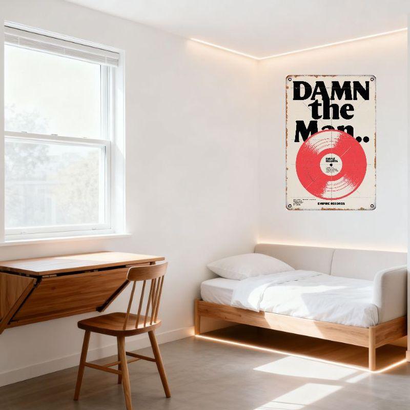 Vintage Empire Records Metallblechschild Abgenutzte Retro Wanddekoration für Bar Man Cave Café Musikfans