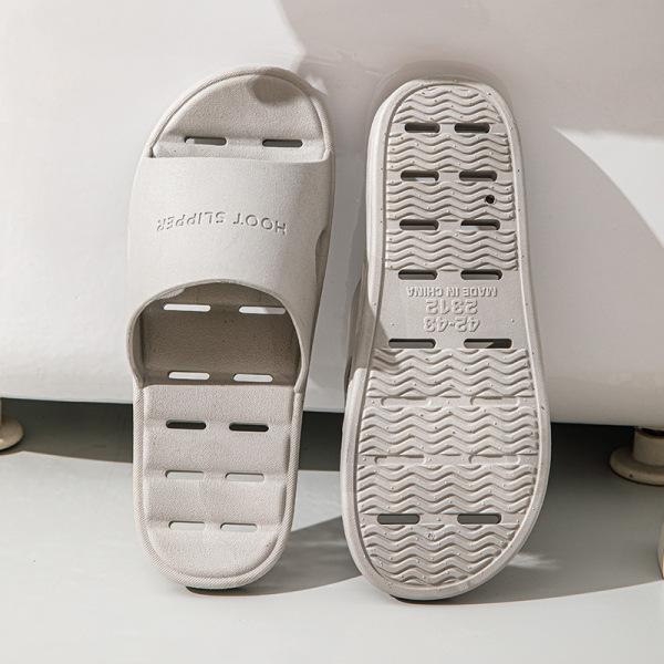 EVA Anti Slip Sole Leaking Slippers for Men's Indoor Home Soft Sole, Hollowed Out Quick Drying Hotel Bathroom Slippers
