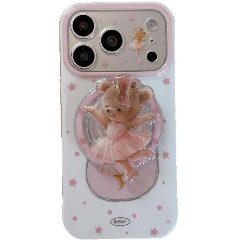 Magnetic Ballet Bear Case for iPhone 17/16 Pro Max/15 Pro