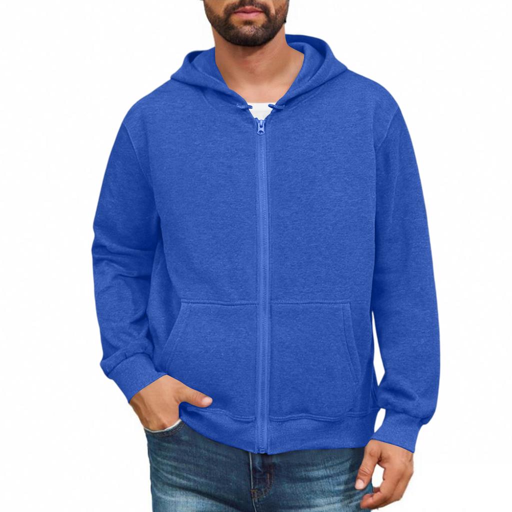 Men Full Zip Up Sweatshirts Long Sleeve Pullover Tops Casual And Tall Jackets With Pockets