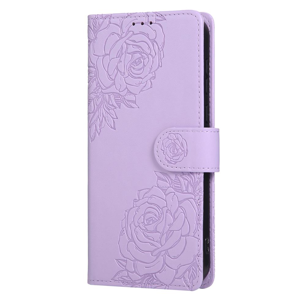 For Oppo Find X8 Pro 5G Case Rose Flower PU Leather Wallet Phone Cover with 3 Card Slots/Wrist Strap