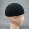 Street Solid Color Knitted Cap Brimless Keep Warm Vintage Dome Hat Elastic Melon Beanie Cap for Boy Girls