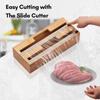 2in1 Wrap Dispenser with Slide Cutter Plastic Wrap Aluminum Foil Wax Paper Dispenser for Kitchen