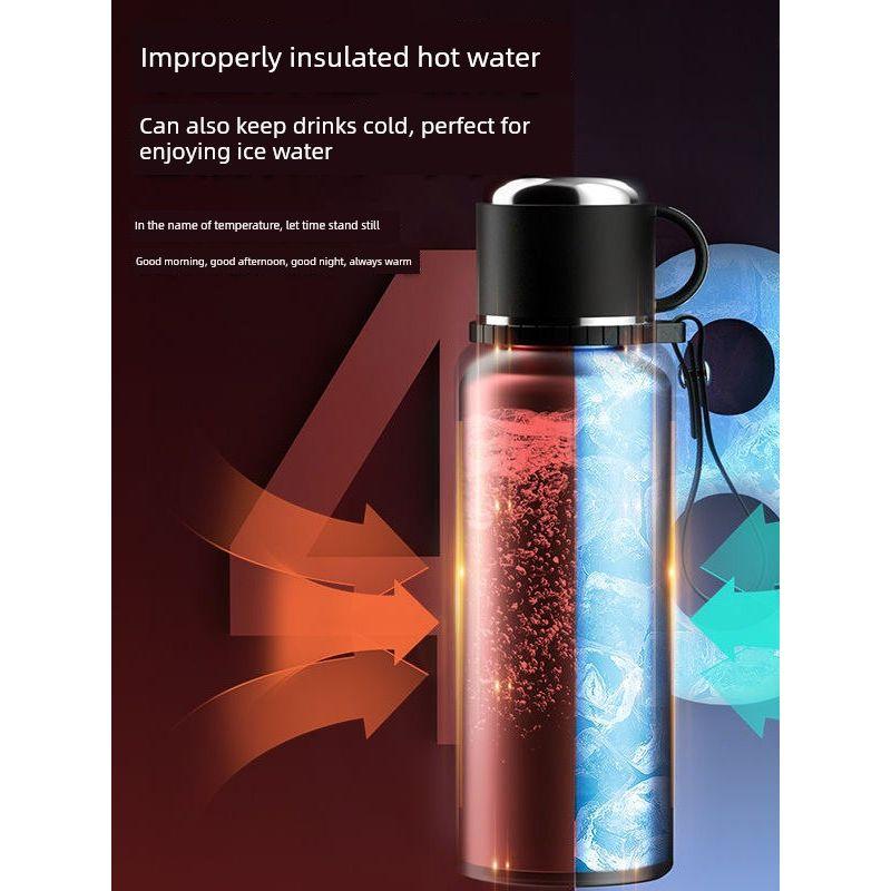 German High-End Portable Thermos Cup, New Model Tea Infuser Separation Pot Cup, 316 Stainless Steel Large Capacity Thermos Cup
