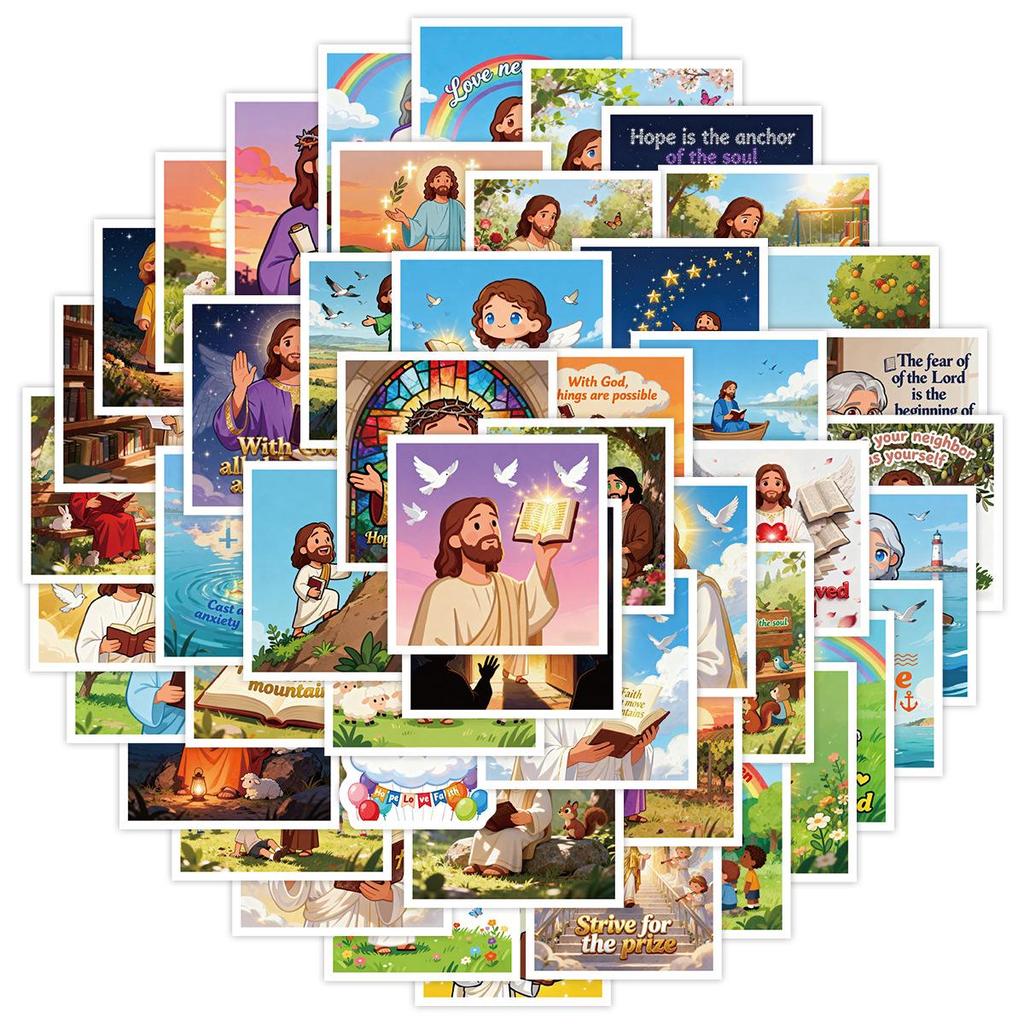 50 Cartoon Character Waterproof Stickers for Water Bottles, Phones, Laptops, and Suitcases
