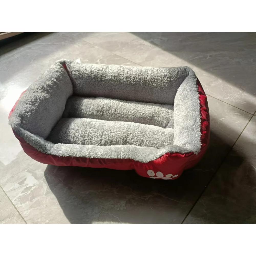 

Pet Mattress Burgundy Paw Print Kennel Warm Large, Medium and Small Kitten Dog Sleeping Bag XS бордовый