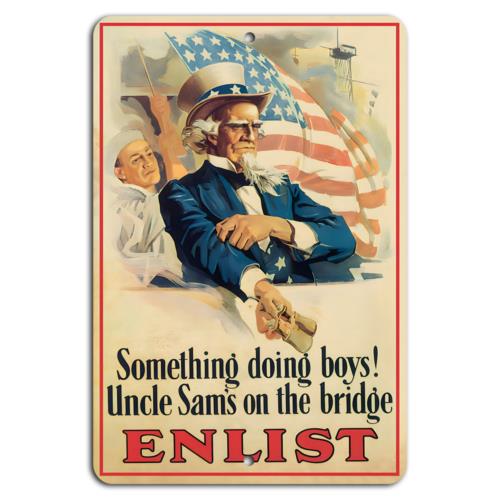 Join Uncle Sam Enlist Today and Sail to VictoryAluminumtin sign 20x30cm（7.8x11.8inch）