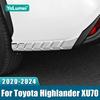For Toyota Highlander XU70     2024 Hybrid Car Rear Bumper Lip Protector Corner Guard Anti-Scratch Strip Sticker