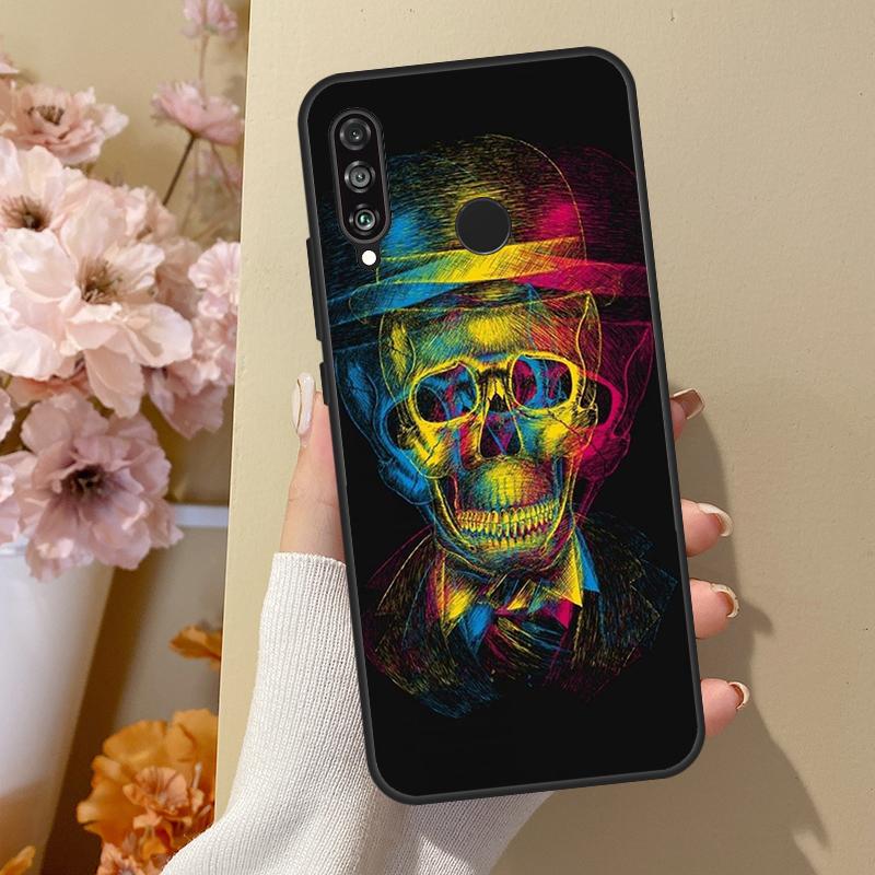 

Funny Skull For Huawei Nova 7i 8i 11i 12i 12s Y73 Y70 Y90 Y60 Y72 Y61 Y91 9 10 SE P30 Pro P40 Lite Case Huawei Nova 7i