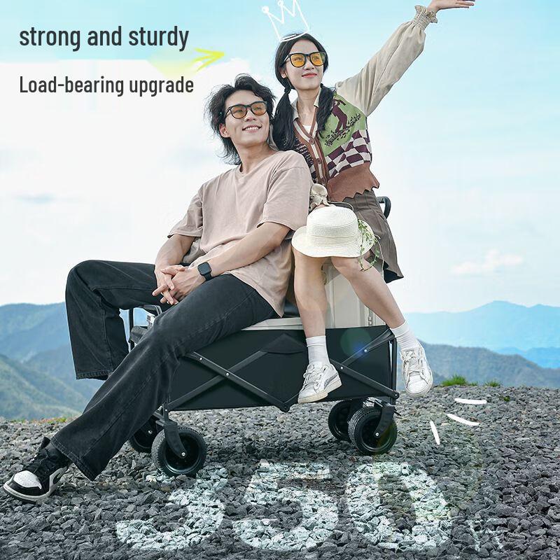 Outdoor Folding Utility Wagon with Table Function