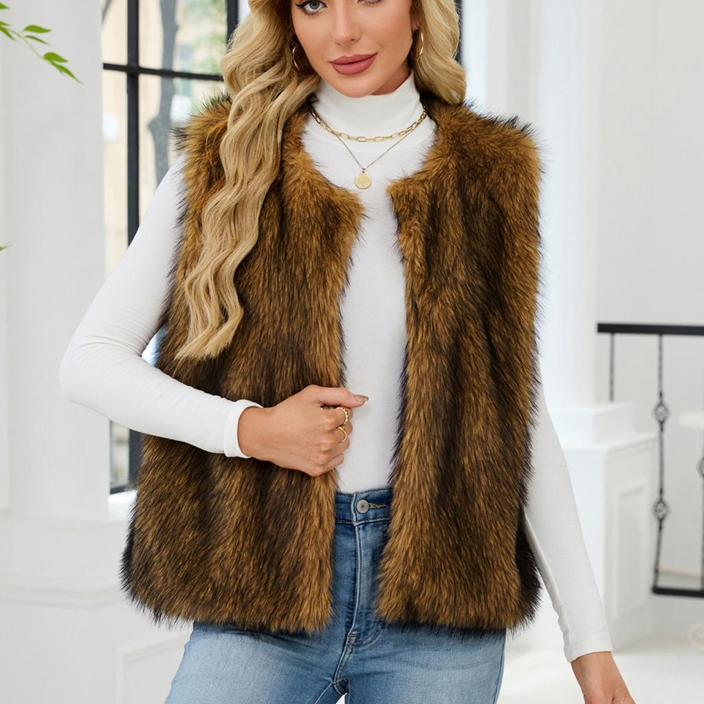 Fashionable Women's V-neck Vest Sleeveless Jacket