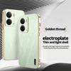 For Realme P3 5G Case Electroplating Silk Texture PU+TPU Phone Back Cover
