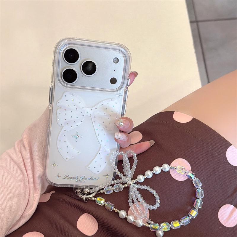 High-End Rhinestone Bow iPhone 17/16 Pro Max/15/14 Case