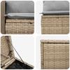 Sofa Set 7 Pcs Beige and Light Gray Poly Rattan and Steel