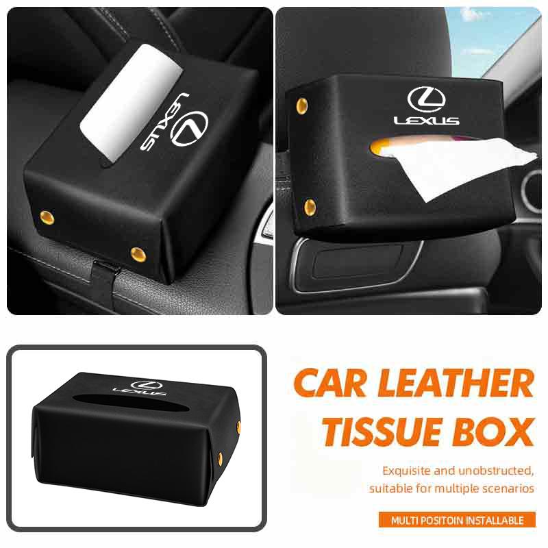 Car Tissue Box Armrest Storage Case Seatback Napkin Holder Accessories For Lexus CT200h ES250 ES300h IS250 IS200 GS300 GS460