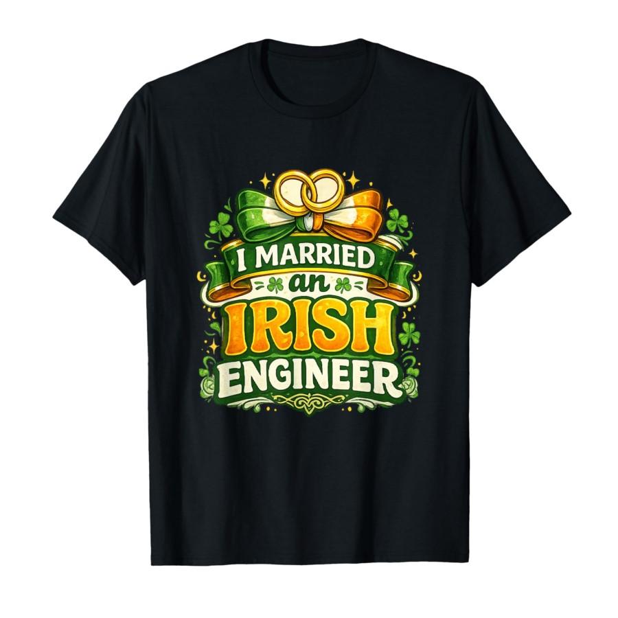 

Engineering Humor I Married an Irish Engineer T-shirt For Men Women 100% Cotton T Shirts Short Sleeve Tops 0318-1 - Men s Sum... S разноцветный