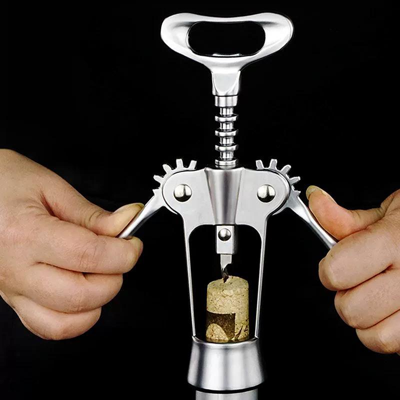 Classic Bottle Opener High Quality Zinc Alloy Wine Bottle Opener Champagne Bottle Opener And Stainless Steel Drill Bit