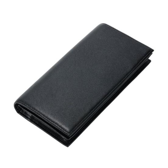Portafoglio da Uomo Slim a Busta Grande Capacità Porta Carte Portafoglio Contanti con Finestra per Carta d'Identità Portafoglio Lungo Pieghevole Regalo per Padre Marito