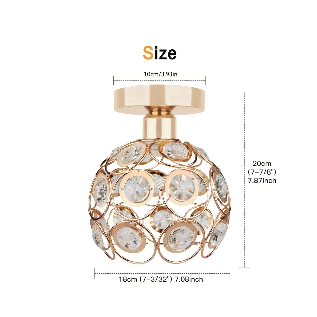 Modern Minimalist Crystal Bullseye Ceiling Light - Luxury Pendant for Living Room, Aisle, or Dining Area