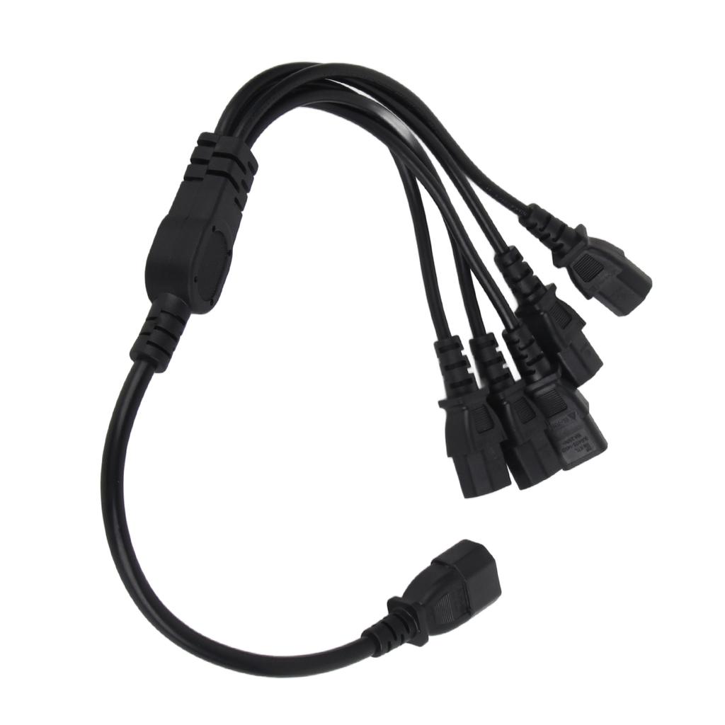 UPS PDU C14 To 5 X C13 Power Adapter Cable Male To Female 10A 250V Y Splitter Power Adapter Cable 1.6ft