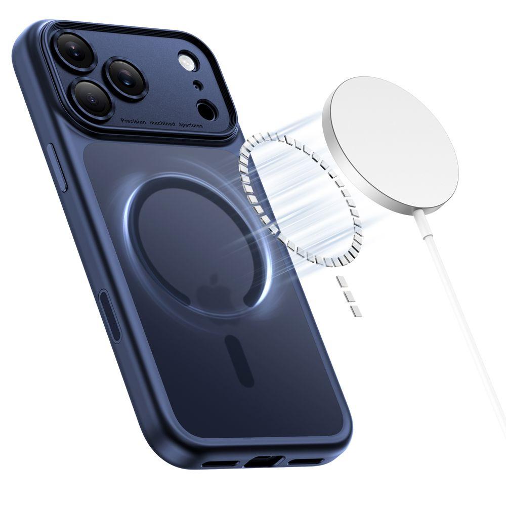 Etui Hülle für iPhone 17 Pro Magpeak Magsafe CC - dunkelblau matt