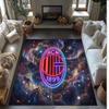AC Mailand Bedruckter Flanell Teppich Rutschfest Weicher Polyester Boden Teppich Indoor Dekor Matte für Schlafzimmer Wohnzimmer Sofa Spielzimmer Heimdekoration