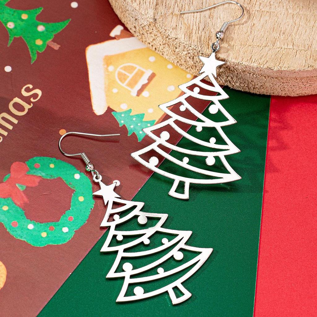 2024 European-American Creative High-End Christmas Tree Dangle Earrings