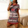 Fashion Print Women's Homewear Women Nightdress Short Sleeve Dresses Loose Fit Nightwear Home Clothes Loungewear