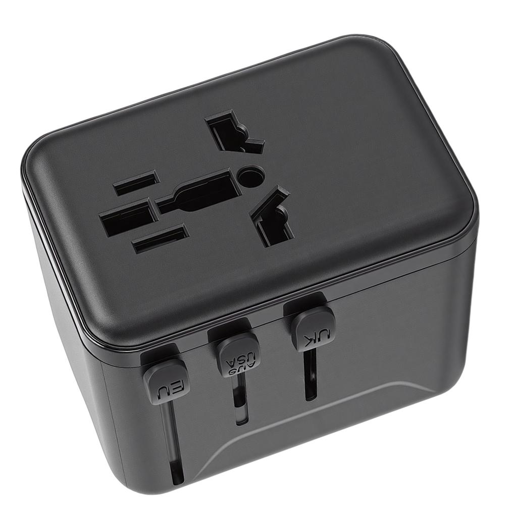Universal Travel Adapter 2500W 10A 2 USB 2 Type C Port International Power Adapter Worldwide Charger for Business Trip