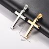 Vintage Stainless Steel Cross Pendant Necklace for Women Men Religious Christ Charm Chain Christian Faith Prayer Metal Jewelry