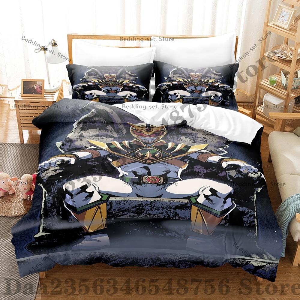 Comforter Personality Mighty Morphin Bedding Set Single Twin Full Queen King Size Bed Set Kids Bedroom s Anime Bed