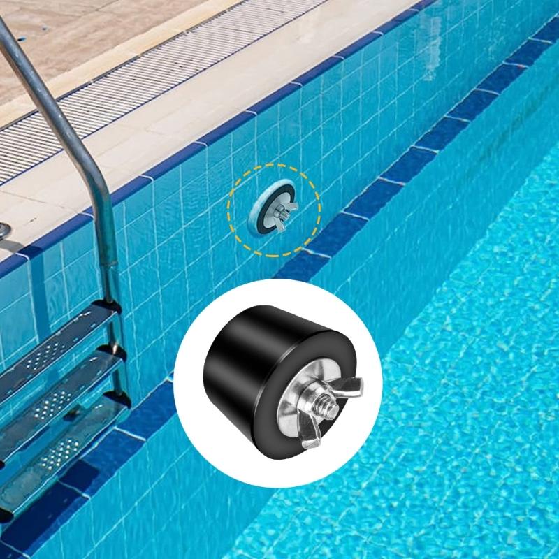 6 Pack Rubber Pool Plugs For Winter Expansion Plug Includes Stainless Steel Screws For Secure Fitting
