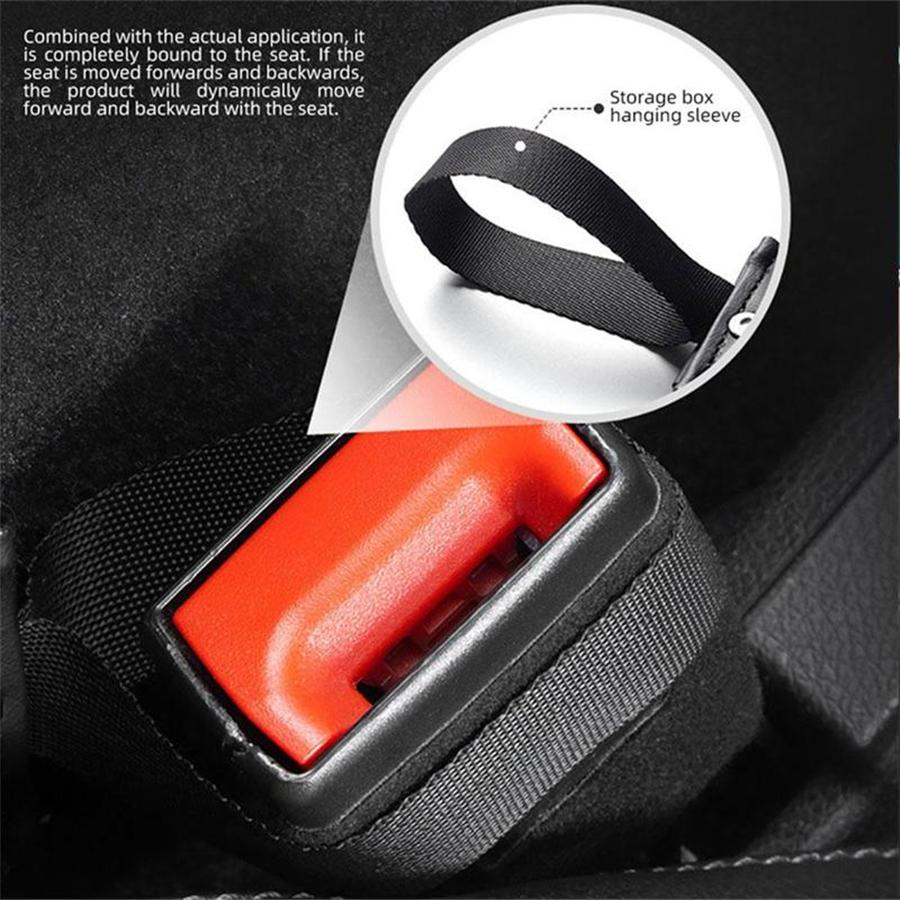 1PC Car Console Side Seat Gap Filler Storage Box PU Leather Front Seat Organizer